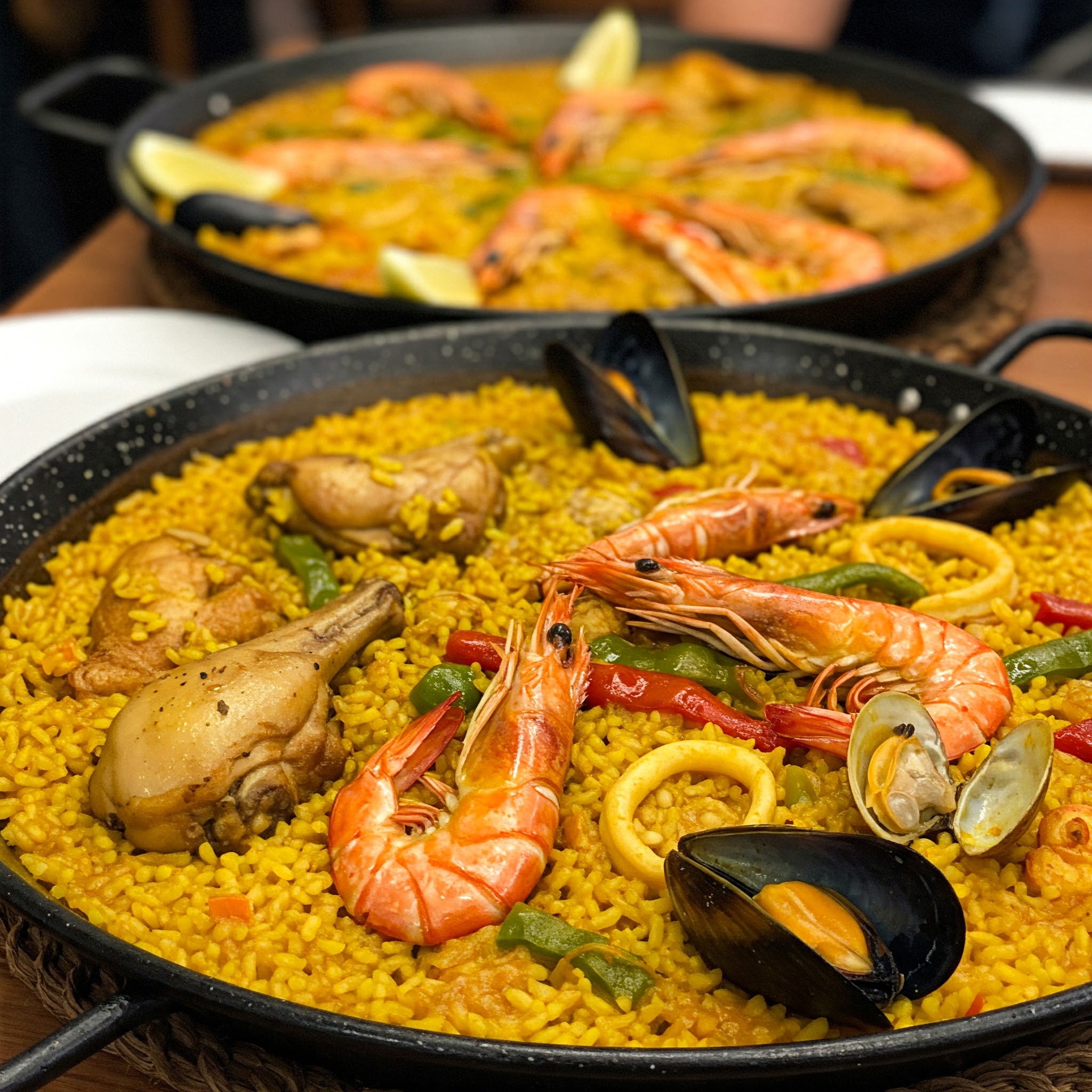 Paella de mariscos Neptuno para dos personas